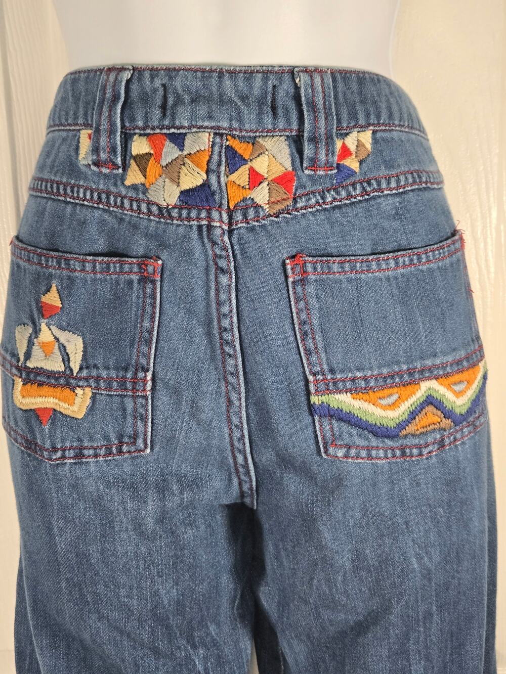 Free People Heartbreaker Embroidered Jeans Size 24 - Picture 1 of 11